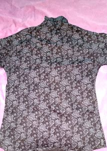 Black Floral Shirt For Women