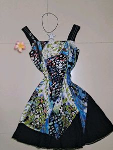 Vintage Retro Y2k Aesthetic Printed Dress