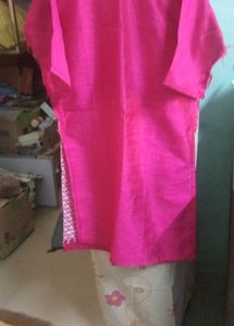 Embroidered Pink Kurti