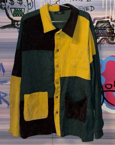 Color Block Corduroy Jacket