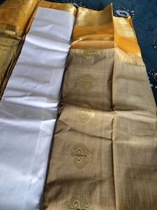 Elegant Yellow Saree With Zari Unused New.