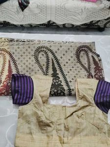 Saree With Stitched Blouse