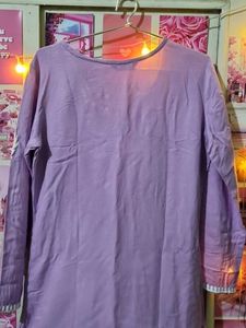 New Elegant Lavender Chikankari Kurta