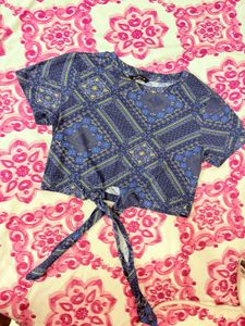 Zudio Crop Top With Tie