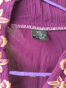 Purple Embroided Co Ord Set 💜