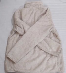 Unisex Zip-up Fleece Jacket Cream