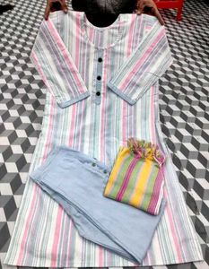 Women Regular Use Cotton Blend Kurta Set