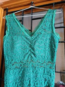 Emerald Green Lace Dress