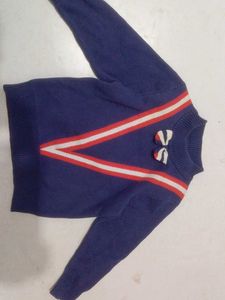 Vintage Style Navy Blue Sweater