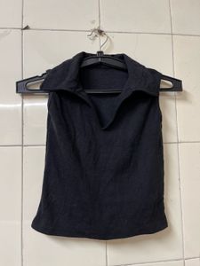 Sleeveless Black Top