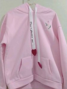 Pink Embroidered Hoodie