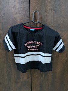 Crop Tshirt Black(New)