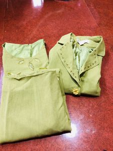 3 Piece Set Almost New Olive Green