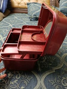 Vintage Maroon Vanity Box