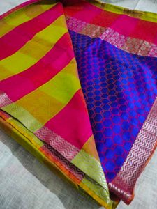 Checked Saree