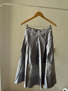Loro Piana Embroidered Flared MIDI Skirt