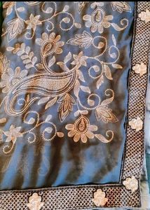 Elegant Embroidered Sari