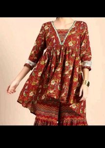 Anouk Pure Cotton Kurta Plazzo Set