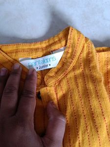 Kids yellow kurta &amp; payjma For 2 Year Boys