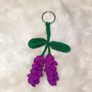 Lavender Crochet Keychain