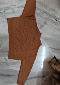 Tan Mock Neck Sweater
