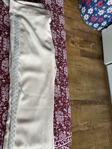 Elegant Side Stripe Cream Trousers
