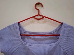 Cute Lavender Ribbed Top