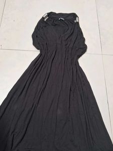 Brown Halter Dress With Unique Sleeve Adjuster