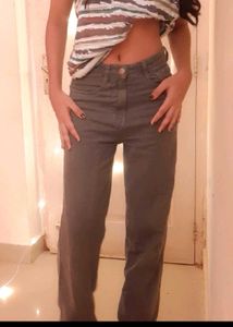 Grey Denim Pants