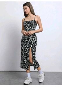 Floral Print Midi Slip Dress