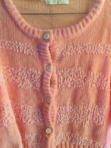 Peach Knit Cardigan