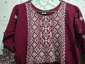 Aline Wine Colour Nice Women Kurta