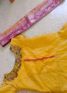 Yellow Anarkali Kurta