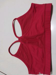 Sports Bra Red Without Pad