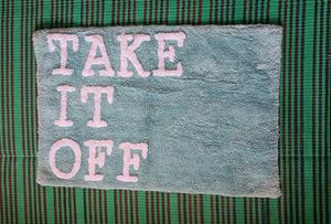 &#34;Take It Off&#34; Bath Mat