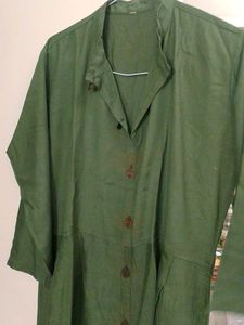 Vintage Green Button-Down Dress