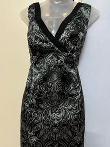 Branded Pinterest Elegant Black Patterned Dress