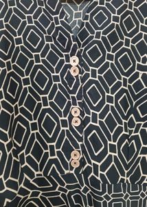 Patterned Black Dress
