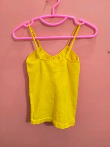 Yellow Knit Tank Top