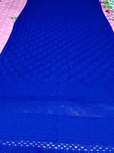 Elegent Woolen Blue Ethnic Scarf
