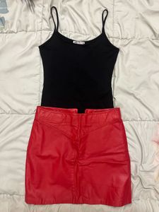 VINTAGE RED SKIRT made in australia
