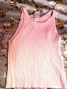 Peach Ribbed Tank Top