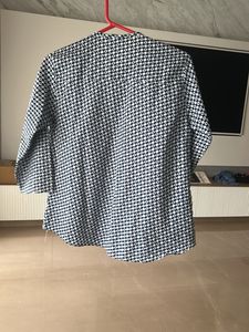 Patterned Button-Down Top