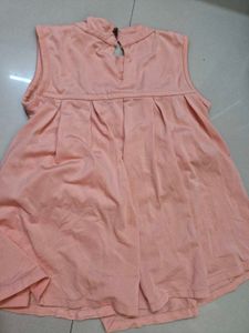 Peach Dress with Lace
