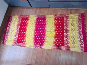 36) Red & Yellow Bandhani Dupatta