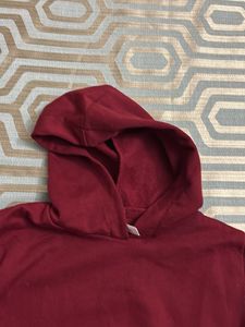 Burgundy Striped Hoodie