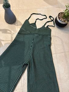 Striped Green Jumpsuit