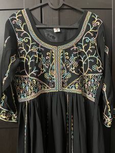Embroidered Black Western Kurta