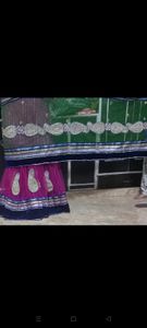 lengha saree with attached palla with blouse