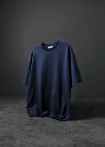 Unisex Navy Blue Oversized Tee 240GSM